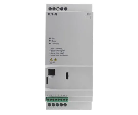 63-7388-68　Eaton Variable Speed Starter, 1-Phase In, 60Hz Out 2.2 kW, 230 V ac with EMC Filter, 9.6 A DE11, IP20　180655 & DE11-129D6FN-N20N