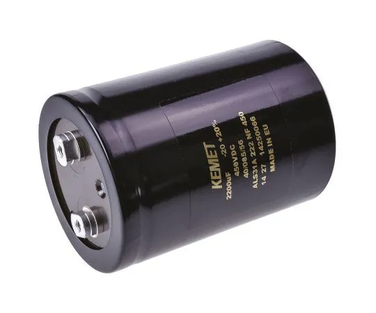 63-7517-16　KEMET 2200μF 450V dc Aluminium Electrolytic Capacitor, Stud Mount 77 x 105mm +85°C 77mm 105mm　ALS31A222NF450