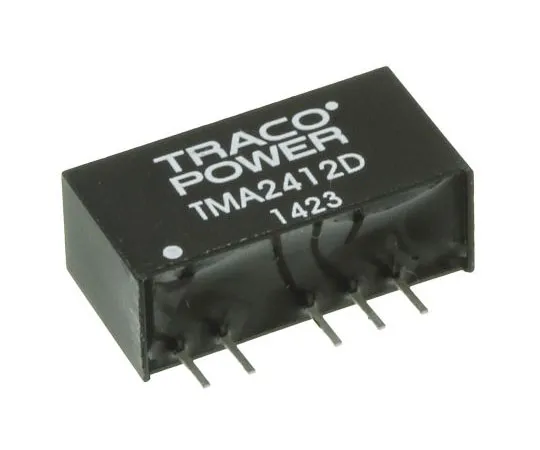 63-7415-73　TRACOPOWER TMA 1W Isolated DC-DC Converter Through Hole, Voltage in 21.6 → 26.4 V dc, Voltage out ±12V dc　TMA 2412D