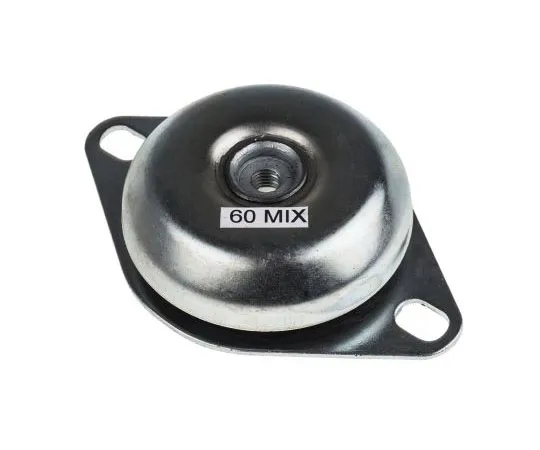 63-7385-47　RS PRO Round M12 Zinc Plated Steel Anti Vibration Mount 450kg Compression Load ,172mm dia. Natural Rubber +100°C　162-3221