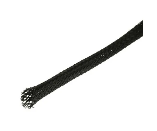 63-7543-51　SES Expandable Braided PET Black Cable Sleeve, 4mm Diameter, 100m Length　6240003010