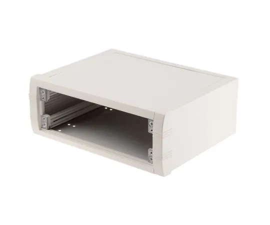 63-7424-21　Off white Al mettec case,230x180x85mm　M5723107