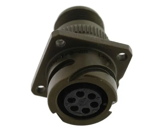 63-7545-62　Amphenol 97B Series, 6 Way Wall Mount MIL Spec Circular Connector Receptacle, Socket Contacts,Shell Size 14S, Bayonet　97B-3100A14S-6S