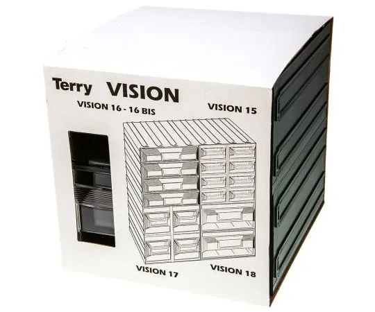 63-7440-04　RS PRO Transparent, Plastic 2 Drawer Storage Unit, 208mm x 208mm x 222mm　TV1000023