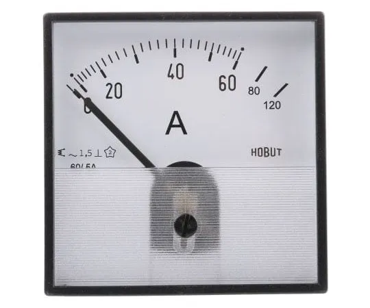 63-7468-32　HOBUT Analogue Panel Ammeter 0/60/120A For 60/5A CT AC, 72mm x 72mm Moving Iron　PD72MIS5A2/2-001 0/60/120A