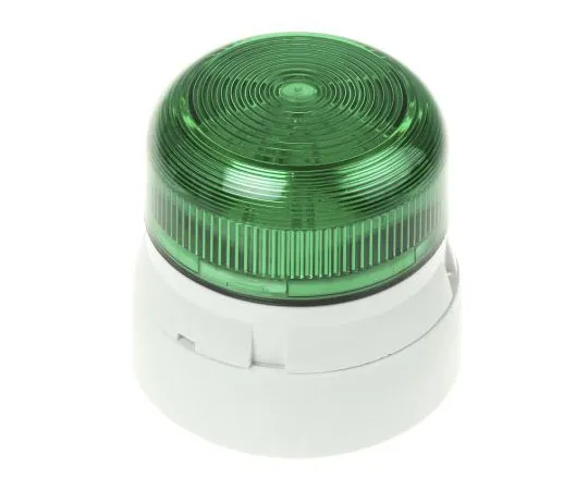 63-7484-11　Xenon, Flashing Beacon Flashguard Xenon Series, Green, Surface Mount, 12 V dc, 24 V dc　QBS-0058