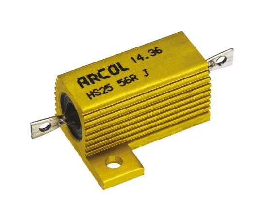 63-7449-67　Arcol HS25 Series Aluminium Ho***d Axial Wire Wound Panel Mount Resistor, 56Ω ±5% 25W　HS25 56R J