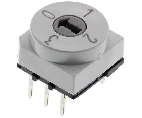 63-7514-92　4 Way Through Hole DIP Switch, Rotary Flush Actuator　PT65121