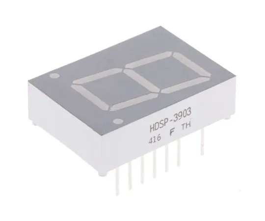 63-7446-52　HDSP-3903 Broadcom 7-Segment LED Display, CC Red 7 mcd RH DP 20.3mm　HDSP-3903