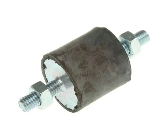 63-7440-52　FIBET 2525VV18-45 61mm Shock Mount M6 25mm Diameter 29.5kg Compression Load 5mm, Male to Male Natural Rubber　2525VV18-45