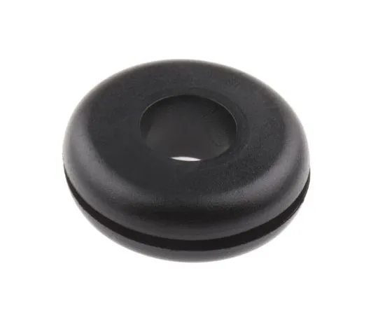 63-7366-43　RS PRO Black PVC 14mm Round Cable Grommet for Maximum of 7mm Cable Dia.　136-7023