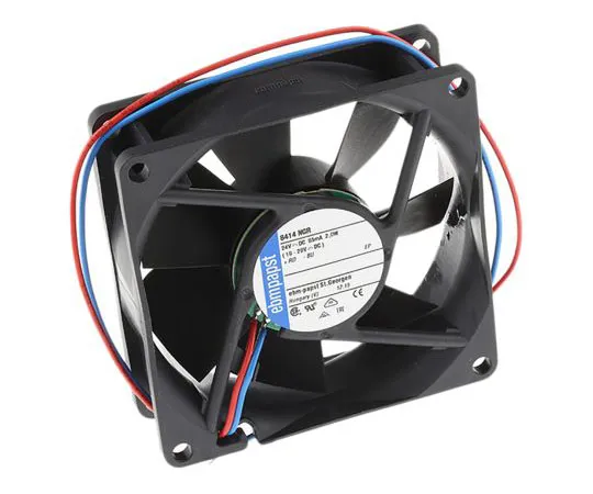 63-7478-99　ebm-papst 8400N Series Axial Fan, 80 x 80 x 25mm, 69m³/h, 2W, 24 V dc　8414NGR