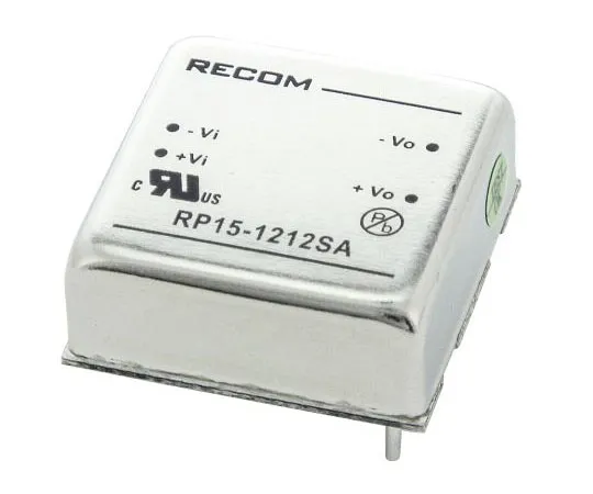 63-7356-84　Recom RP15 A 15W Isolated DC-DC Converter Through Hole, Voltage in 9 → 18 V dc, Voltage out 12V dc　RP15-1212SA