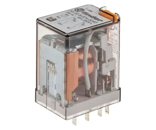 63-7413-50　Finder55 Series DPDT Non-Latching Relay Plug In, 24V ac Coil, 20A　55.32.8.024.0040
