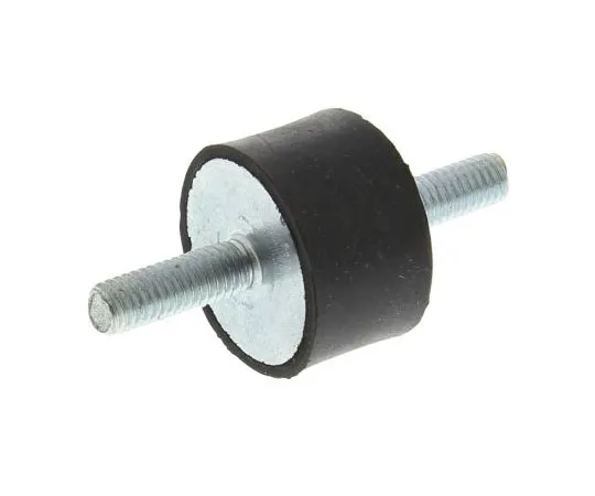 63-7477-84　FIBET 2515VV18-60 51mm Shock Mount M6 25mm Diameter 84.9kg Compression Load 3mm, Male to Male Natural Rubber　2515VV18-60