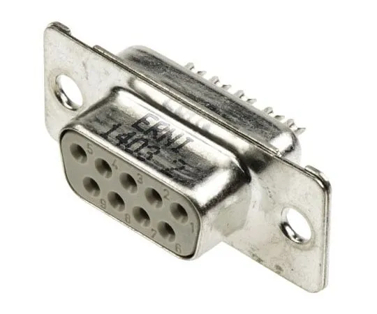 63-7454-79　ERNI TMC Series Panel Mount, 9 Pin D-sub Connector Socket, Shell Size E　4617