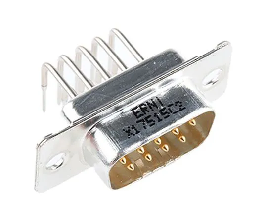 63-7454-89　ERNI TMC Series, 9 Way Right Angle Through Hole PCB D-sub Connector Plug, 2.54mm Pitch　23322