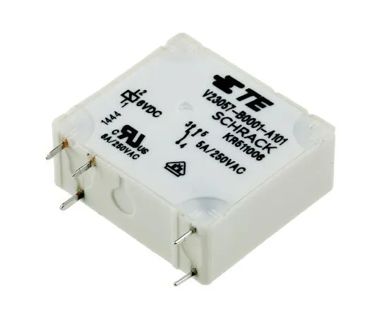 63-7395-19　TE ConnectivityE SPDT Non-Latching Relay PCB Mount, 6V dc Coil, 5A　V23057B1A101