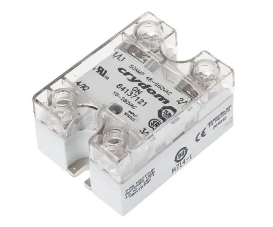 63-7391-76　Sensata / Crydom 50 A rms Solid State Relay, Zero Voltage Turn-On, Panel Mount, TRIAC, 660 V ac Maximum Load　84137121