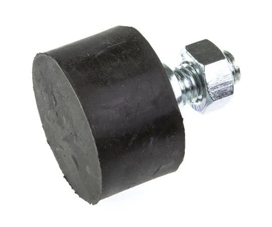 63-7453-67　FIBET Cylindrical M8 Zinc Plated Steel Anti Vibration Feet 3017VE20-60 92.1kg Compression Load ,30mm dia. Natural Rubber　3017VE20-60