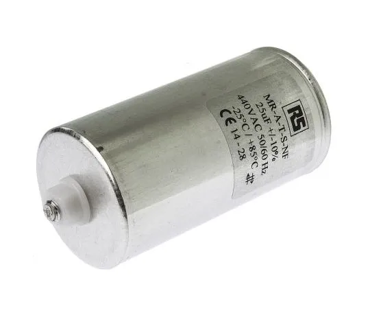 63-7417-54　RS 25μF Polypropylene Capacitor PP 440V ac ±10% Tolerance Screw Mount MRA440 Series　196-4719