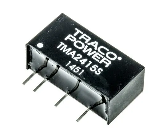 63-7415-69　TRACOPOWER TMA 1W Isolated DC-DC Converter Through Hole, Voltage in 21.6 → 26.4 V dc, Voltage out 15V dc　TMA 2415S