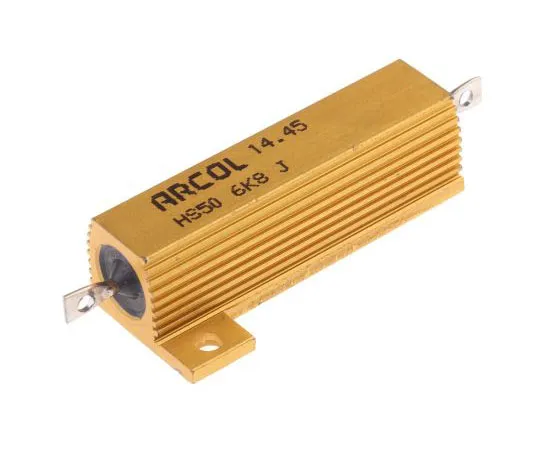 63-7449-79　Arcol HS50 Series Aluminium Ho***d Axial Wire Wound Panel Mount Resistor, 6.8kΩ ±5% 50W　HS50 6K8 J