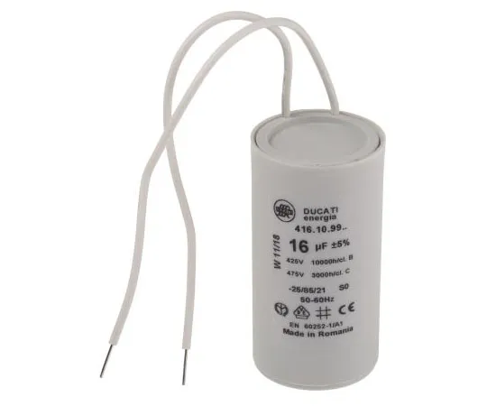 63-7365-79　Ducati Energia 16μF Polypropylene Capacitor PP 450V ac ±5% Tolerance Plug In 4.16.10 Series　4.16.10.99.06