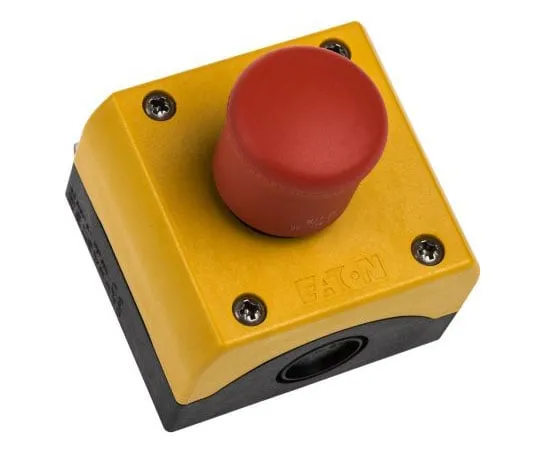 63-7526-68　Eaton RMQ Titan, Red/Yellow/Black, Pull to Reset 38mm Round Head Emergency Button　216525 & M22-PV/KC11/IY