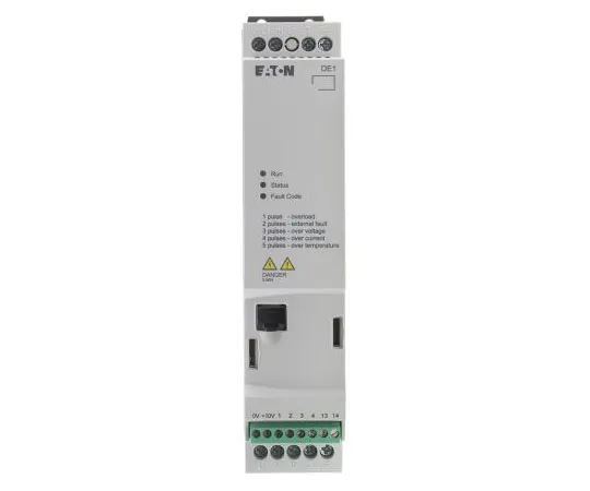 63-7388-66　Eaton Variable Speed Starter, 1-Phase In, 60Hz Out 0.75 kW, 230 V ac with EMC Filter, 4.3 A DE11, IP20　180653 & DE11-124D3FN-N20N