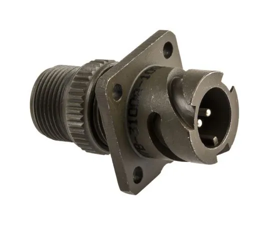 63-7545-55　Amphenol 97B Series, 2 Way Wall Mount MIL Spec Circular Connector Receptacle, Pin Contacts,Shell Size 10SL, Bayonet　97B-3100A10SL-4P
