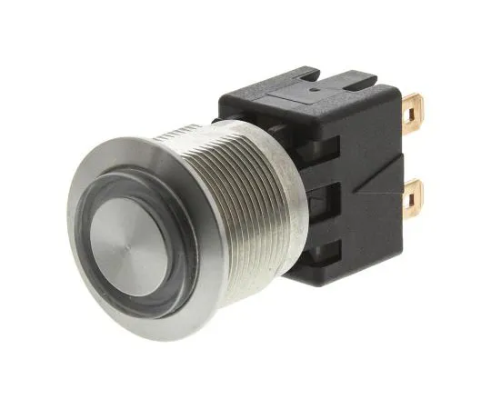 63-7357-31　Schurter Double Pole Double Throw (DPDT) Latching Blue LED Push Button Switch, IP40, 22 (Dia.)mm, Panel Mount, 125/250V　1241.6834.1124000