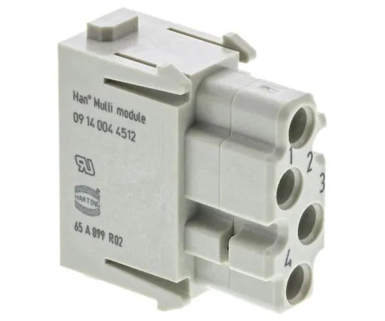 63-7431-29　Han-Modular Series Female Module, 4 Way, Rated At 1.5A, 50 V, Han Multi DIN 41626　9140044512