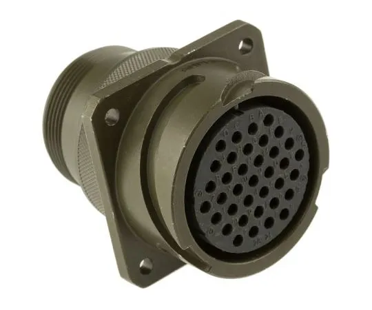 63-7545-67　Amphenol 97B Series, 37 Way Wall Mount MIL Spec Circular Connector Receptacle, Socket Contacts,Shell Size 28, Bayonet　97B-3100A28-21S