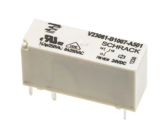 63-7451-91　TE ConnectivityMSR SPDT Non-Latching Relay PCB Mount, 24V dc Coil, 8A　V23061B1007A501