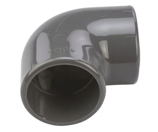 63-7425-92　Georg Fischer 721101111 90° Elbow PVC Pipe Fitting, 51mm dia.　721101111