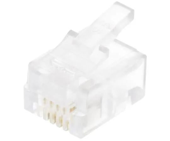 63-7373-50　Bel-Stewart Cat3 6P/4C Straight Cable Mount Male Modular Plug UTP RJ14 Connector　940-SP-3046