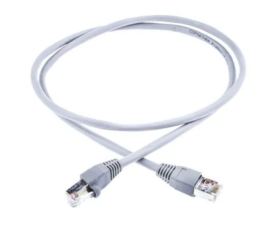 63-7528-04　RS Pro Grey Cat5e Cable STP, 1m Male RJ45/Male RJ45　400-9635