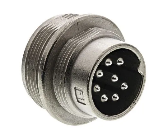 63-7380-38　Amphenol C 091 D Series, 8 Pole Din Plug Plug, 5A, 100 V ac/dc IP67　C091-31W008-1002