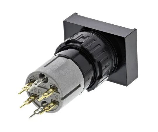 63-7447-85　EAO Single Pole Double Throw (SPDT) Latching Push Button Switch, IP40, 16 (Dia.)mm, PCB　31-461.036