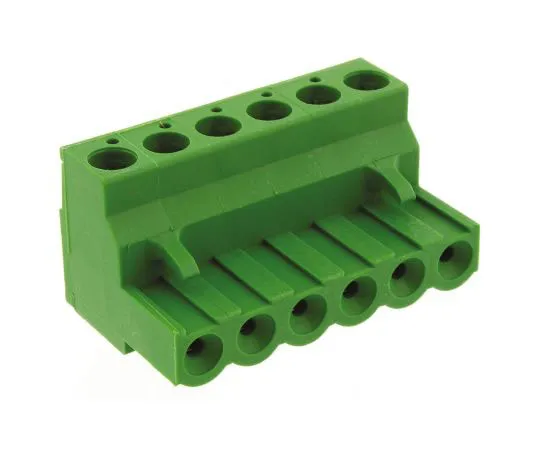 63-7506-05　TE Connectivity Non-F***d Terminal Block, 6 Way/Pole, Screw Down Terminals, 30 → 12 AWG Cable Mount, Nylon, 300　796634-6