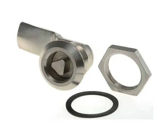 63-7497-82　Steinbach & Vollman Panel to Tongue Depth 26mm Stainless Steel Triangular Lock, Key to unlock　6801834