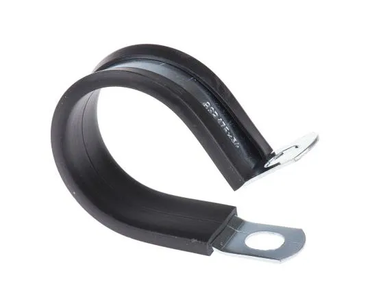 63-7468-46　RS Cable Clip Black Screw Plated Steel P Clamp, 40mm Max. Bundle　287-5581