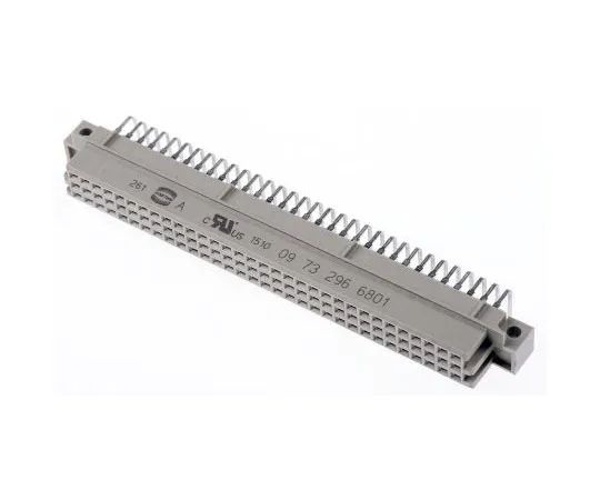 63-7360-06　Harting 96 Way 2.54mm Pitch, Type R Class C2, 3 Row, Right Angle DIN 41612 Connector, Socket　9732966801