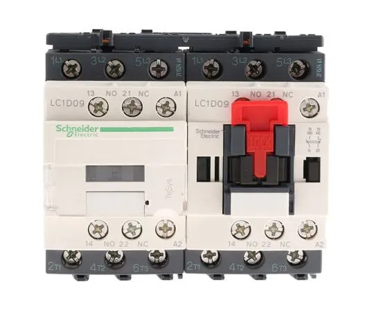 63-7522-23　Schneider Electric 3 PoleReversing Contactor, 9 A, 230 V ac Coil, TeSys D, 3NO, 4 kW　LC2D09P7