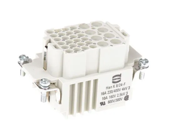 63-7525-62　Han Com, Han HSC, Han K Series size 10 B Connector Insert, Female, 32 Way, 16A, 400 V　9380323101