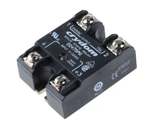 63-7503-49　Sensata / Crydom 75 A Solid State Relay, Zero Cross, Panel Mount, SCR, 280 V rms Maximum Load　D2475PG