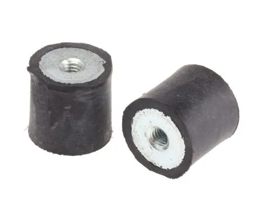 63-7477-91　FIBET 1615DD04-60 15mm Shock Mount M4 16mm Diameter 25.8kg Compression Load 3mm, Female to Female Natural Rubber　1615DD04-60