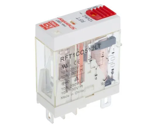 63-7372-02　RS PRO SPDT Non-Latching Relay Plug In, 12V ac Coil, 10A　144-1597