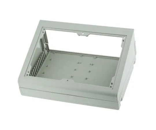 63-7385-03　Bopla Ultrapult, Sloped Front, ABS, 290.9 x 198.9 x 120.4mm Desktop Enclosure, Light Grey　45620185